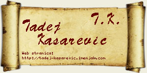 Tadej Kašarević vizit kartica